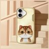 Nimmy etui iPhone 16 6.1 khaki Big Eyed Pet 2.0 Cat